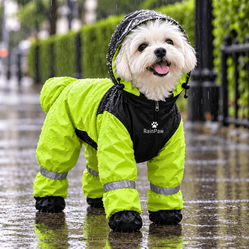 Imperméable à 4 Pattes : Votre Chien au Sec et Bien Visible