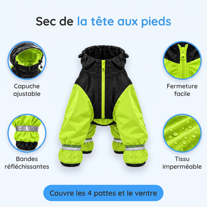 Imperméable à 4 Pattes : Votre Chien au Sec et Bien Visible
